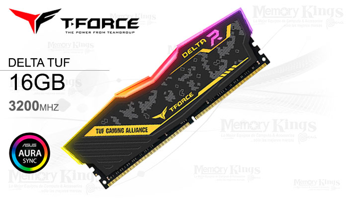 MEMORIA DDR4 16GB 3200 T-FORCE DELTA 2 TUF RGB