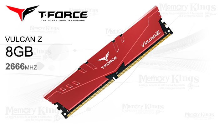 MEMORIA DDR4 8GB 2666 CL18 T-FORCE VULCAN Z RED