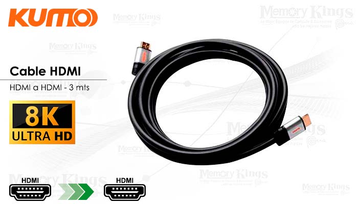 Cable HDMI de 5M 8K Kumo STA-AHD2101-5M