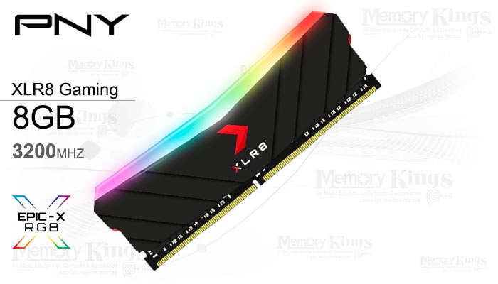MEMORIA DDR4 8GB 3200 CL16 PNY EPIC-X RGB BLACK