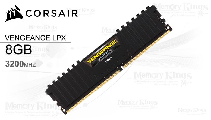 MEMORIA DDR4 8GB 3200 CL16 CORSAIR VENGEANCE LPX BLACK