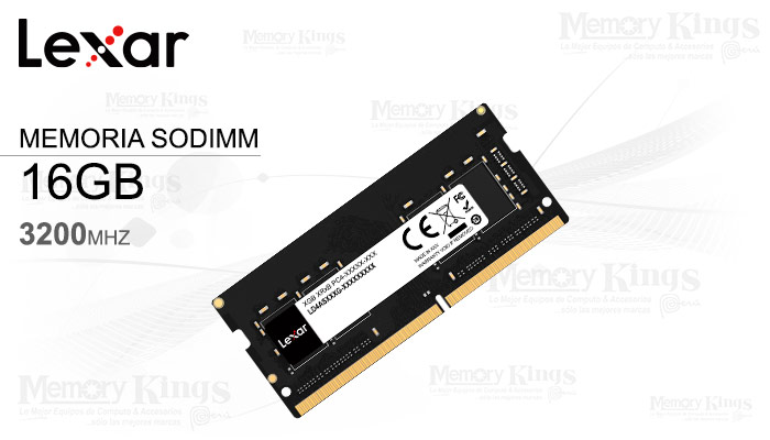 MEMORIA SODIMM DDR4 16GB 3200 CL22 LEXAR