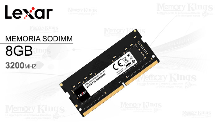 MEMORIA SODIMM DDR4 8GB 3200 CL22 LEXAR