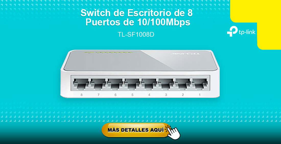 TL-SF1008D Switch de Escritorio de 8 Puertos de 10/100Mbps