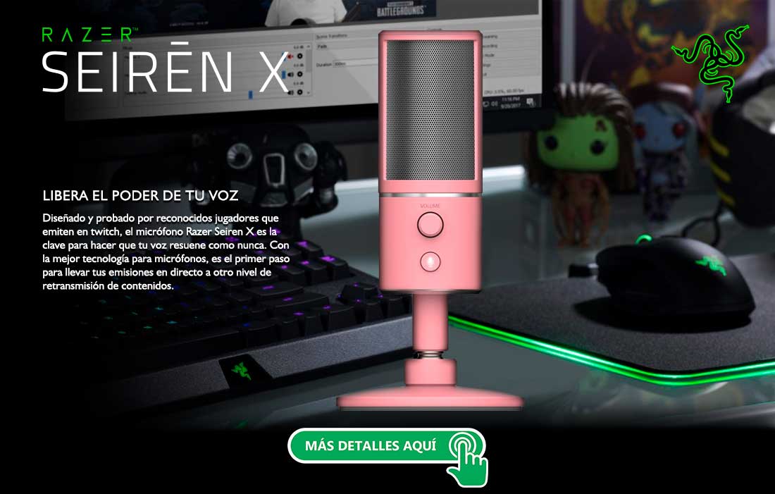 Micrófono Gamer Razer Seiren V2 X - El Mejor Sonido para tus Streams